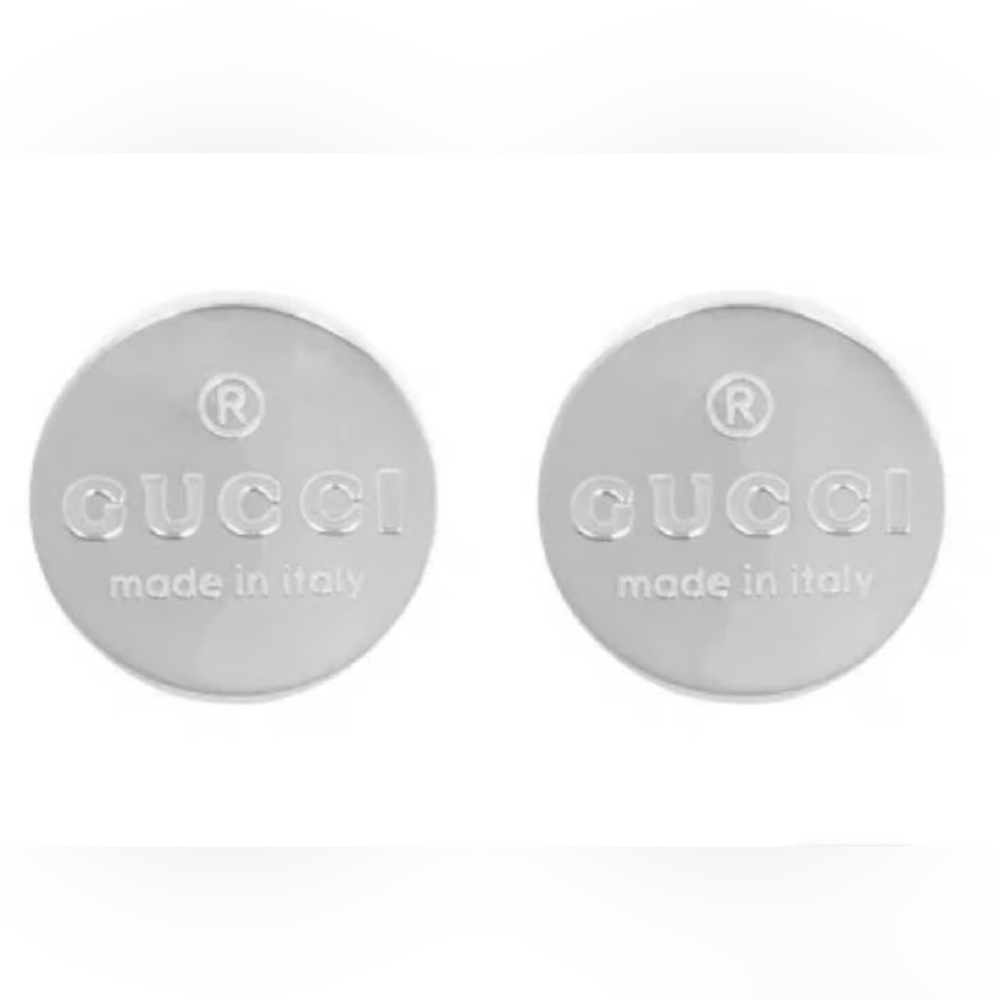 Gucci 925 Silver Button Earrings